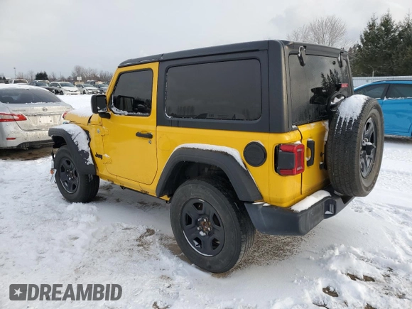 2021 Jeep Wrangler Sport S with VIN 1C4GJXAN5MW680091, listed as a Copart auction lot 87200454 with Not Provided miles and Salvage Title. Bid and sale history available at DreamBid. Image 2.