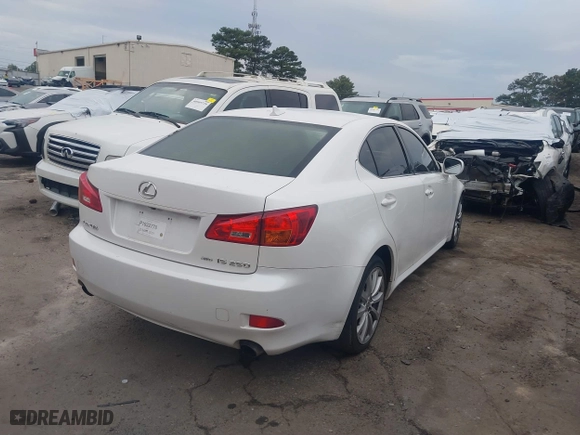 2007 Lexus IS 250 with VIN JTHCK262472010202, listed as a IAAI auction lot 40483091 with 1 mi miles. Bid and sale history available at carsss.com. Image 4.