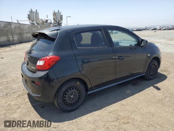 2017 Mitsubishi Mirage ES with VIN ML32A3HJ0HH020706, listed as a Copart auction lot 61858925 with 66,898 mi miles and Salvage title. Bid and sale history available at DreamBid. Image 3.