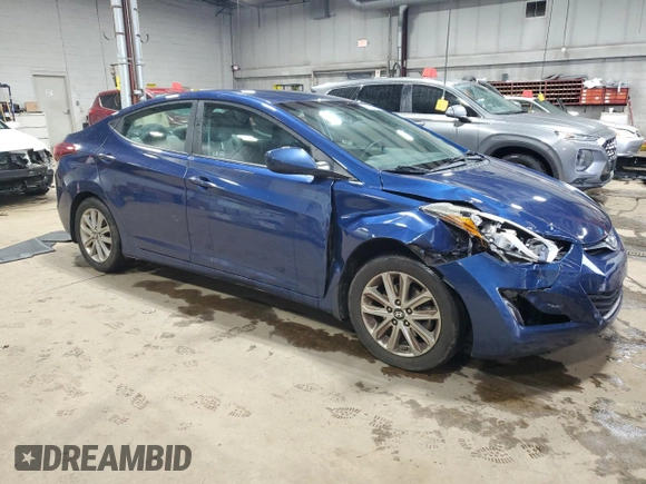 2015 Hyundai Elantra SE with VIN 5NPDH4AE7FH582461, listed as a Copart auction lot 51911745 with 49,610 mi miles and Salvage Title. Bid and sale history available at carsss.com. Image 4.