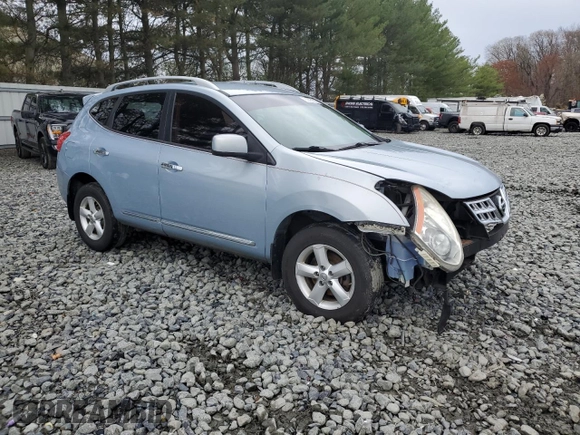 2013 Nissan Rogue S with VIN JN8AS5MV5DW145866, listed as a Copart auction lot 52761735 with 144,010 mi miles and Salvage Title. Bid and sale history available at DreamBid. Image 4.