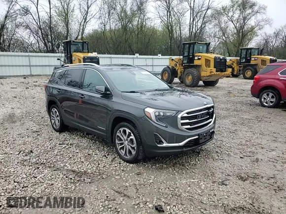 2020 GMC Terrain SLT with VIN 3GKALVEX0LL131679, listed as a Copart auction lot 53706415 with 105,057 mi miles and Salvage Title. Bid and sale history available at carsss.com. Image 14.