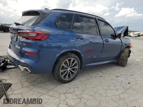 2023 BMW X5 xDrive45e with VIN 5UXTA6C06P9P92118, listed as a Copart auction lot 51798505 with Not provided miles and Salvage title. Bid and sale history available at DreamBid. Image 3.