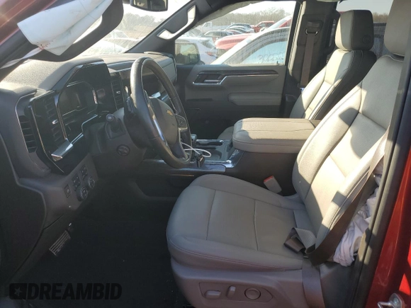 2024 Chevrolet Silverado 1500 LTZ with VIN 1GCUDGED0RZ248641, listed as a Copart auction lot 46076975 with 25,459 mi miles and Salvage Title. Bid and sale history available at DreamBid. Image 7.