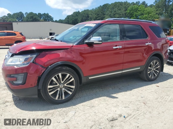 2016 Ford Explorer Platinum with VIN 1FM5K8HTXGGB49137, listed as a Copart auction lot 60952975 with 95,555 mi miles and Salvage title. Bid and sale history available at DreamBid. Image 1.