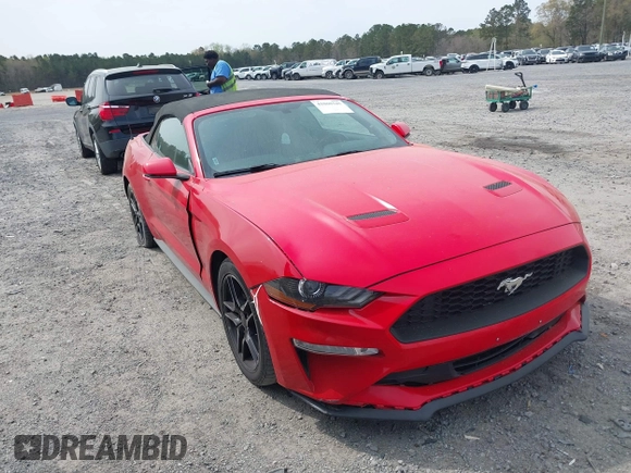 2018 Ford Mustang EcoBoost Premium with VIN 1FATP8UH3J5110137, listed as a IAAI auction lot 41868345 with 75,126 mi miles and . Bid and sale history available at DreamBid. Image 1.
