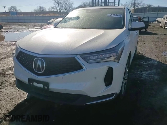 2023 Acura RDX w/Technology Package with VIN 5J8TC2H50PL006732, listed as a Copart auction lot 46819315 with 18,192 mi miles and Salvage Title. Bid and sale history available at carsss.com. Image 12.