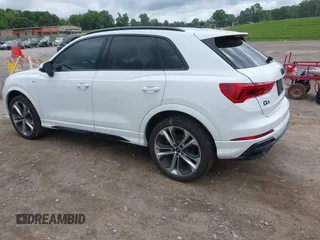 2022 Audi Q3 S line Premium Plus with VIN WA1EECF39N1025078, listed as a IAAI auction lot 42210251 with 28,841 mi miles and . Bid and sale history available at DreamBid. Image 3.
