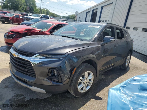 2021 Chevrolet Blazer LT with VIN 3GNKBCRSXMS564267, listed as a Copart auction lot 62309534 with 33,978 mi miles and Salvage Title. Bid and sale history available at carsss.com. Image 1.