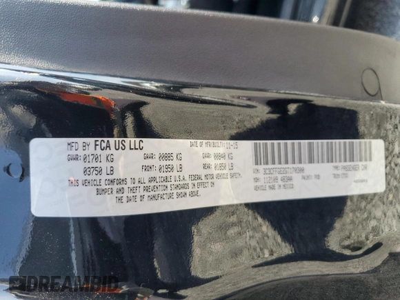 2016 FIAT 500e with VIN 3C3CFFGE2GT170300, listed as a Copart auction lot 54011115 with 28,674 mi miles and Clean Title. Bid and sale history available at carsss.com. Image 12.