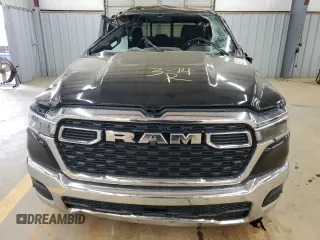 2025 Ram 1500 Big Horn with VIN 1C6SRFFPXSN591196, listed as a Copart auction lot 52577325 with 14,036 mi miles and Salvage Title. Bid and sale history available at carsss.com. Image 5.