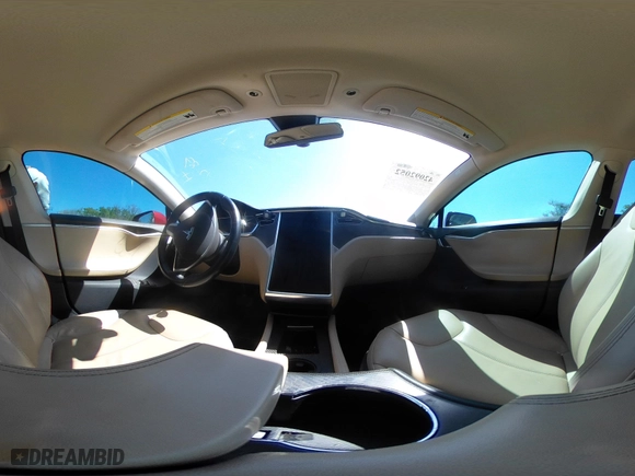 2014 Tesla Model S 60 kWh Battery with VIN 5YJSA1H1XEFP38289, listed as a IAAI auction lot 42092052 with 75,668 mi miles. Bid and sale history available at carsss.com. Image 21.