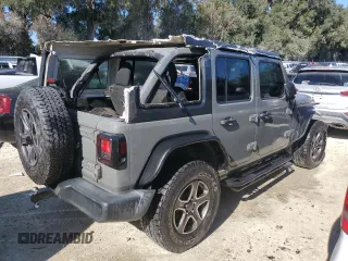 2018 Jeep Wrangler Unlimited Sport z VIN 1C4HJXDNXJW283388, wystawiony jako Copart lot #80480864 z przebiegiem Nie podano mil oraz Nie do naprawy • Non repairable. Historia ofert i sprzedaży dostępna na DreamBid. Obrazek 3.