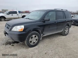 2004 Honda Pilot EX with VIN 2HKYF18534H611771, listed as a Copart auction lot 42492725 with 255,240 mi miles and Salvage Title. Bid and sale history available at carsss.com. Image 1.