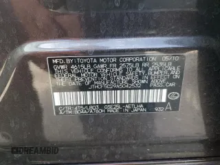 2010 Lexus IS 250 with VIN JTHCF5C29A5042532, listed as a Copart auction lot 62377585 with 204,755 mi miles and Salvage title. Bid and sale history available at DreamBid. Image 13.