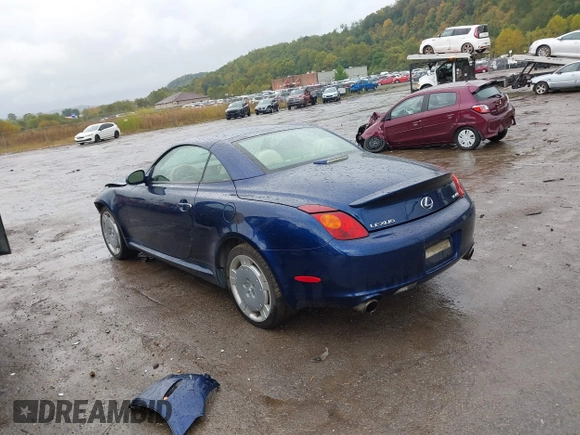 2002 Lexus SC 430 with VIN JTHFN48Y920019368, listed as a IAAI auction lot 37737625 with 155,987 mi miles and . Bid and sale history available at DreamBid. Image 3.