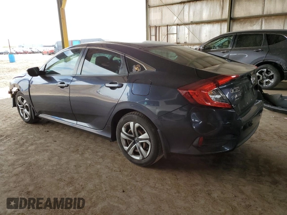 2017 Honda Civic Sedan LX with VIN 19XFC2F52HE072255, listed as a Copart auction lot 50661395 with 93,032 mi miles and Salvage Title. Bid and sale history available at carsss.com. Image 2.