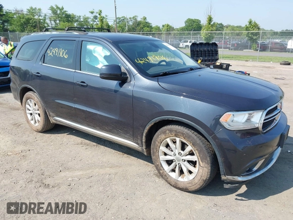 2015 Dodge Durango SXT with VIN 1C4RDHAG7FC869904, listed as a IAAI auction lot 42491906 with 120,396 mi miles and . Bid and sale history available at DreamBid. Image 1.