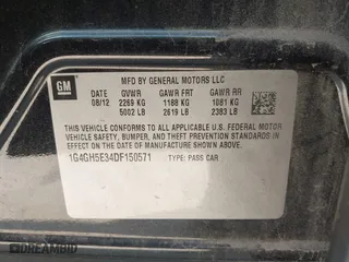 2013 Buick LaCrosse Premium 2 with VIN 1G4GH5E34DF150571, listed as a IAAI auction lot 41957477 with 1 mi miles. Bid and sale history available at carsss.com. Image 9.