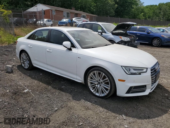 2017 Audi A4 Premium Plus with VIN WAUENAF48HN027868, listed as a Copart auction lot 57607215 with 101,410 mi miles and Salvage title. Bid and sale history available at DreamBid. Image 4.