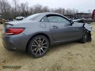 2017 Mercedes-Benz SLC with VIN WDDPK6GA5HF130025, listed as a Copart auction lot 44653215 with 56,895 mi miles and Salvage Title. Bid and sale history available at carsss.com. Image 3.