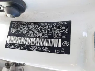2010 Toyota Prius II with VIN JTDKN3DU2A0236191, listed as a IAAI auction lot 42218196 with 279,676 mi miles and . Bid and sale history available at DreamBid. Image 9.