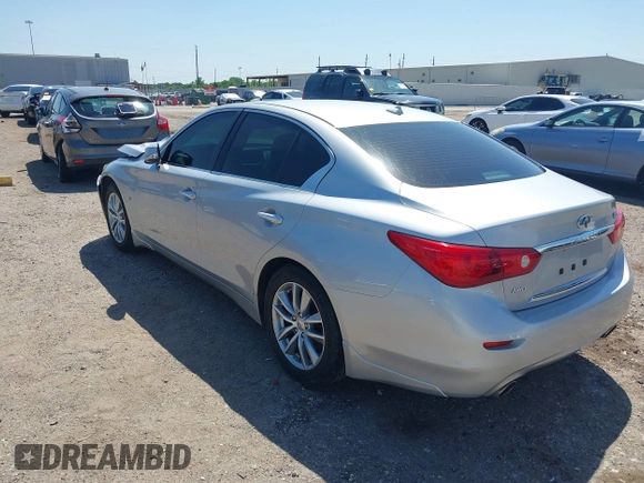 2015 Infiniti Q50 with VIN JN1BV7AR3FM405659, listed as a IAAI auction lot 41949596 with 101,196 mi miles and . Bid and sale history available at DreamBid. Image 3.