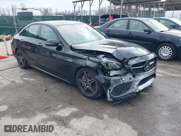 2018 Mercedes-Benz C 43 AMG with VIN 55SWF6EB9JU248383, listed as a IAAI auction lot 41226587 with 125,676 mi miles and . Bid and sale history available at carsss.com. Image 1.