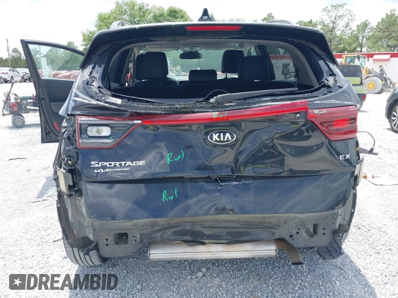 2022 Kia Sportage EX with VIN KNDPN3AC6N7007642, listed as a IAAI auction lot 42151902 with 39,411 mi miles and . Bid and sale history available at DreamBid. Image 6.