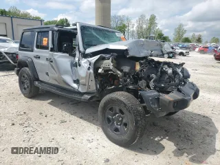2018 Jeep Wrangler Unlimited Sport z VIN 1C4HJXDG6JW258540, wystawiony jako Copart lot #56636335 z przebiegiem Nie podano mil oraz Czysty tytuł • Clean title. Historia ofert i sprzedaży dostępna na DreamBid. Obrazek 4.