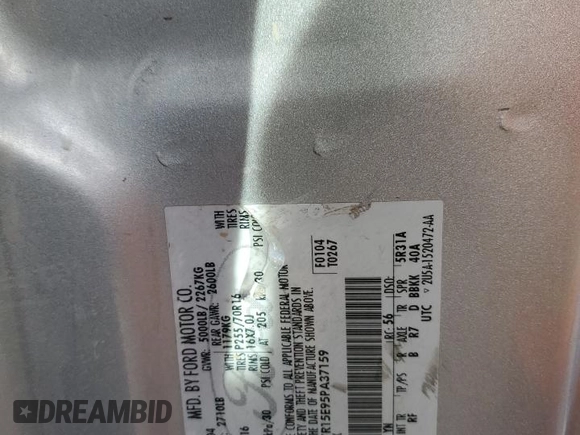 2005 Ford Ranger XL z VIN 1FTYR15E95PA37159, wystawiony jako Copart lot #47637945 z przebiegiem Nie podano mil oraz Szkoda całkowita • Salvage title. Historia ofert i sprzedaży dostępna na DreamBid. Obrazek 12.