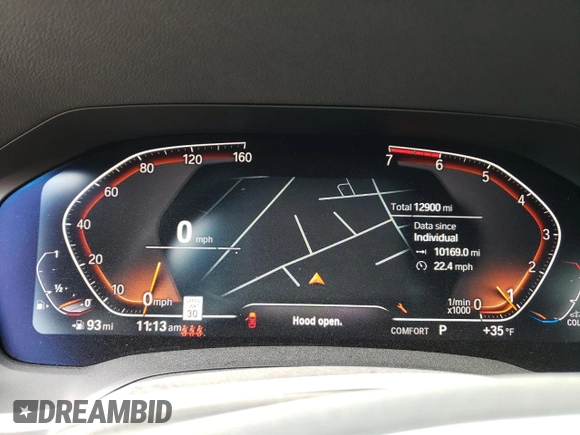 2020 BMW 3 Series 330i xDrive with VIN 3MW5R7J03L8B43762, listed as a Copart auction lot 65129272 with 12,900 mi miles. Bid and sale history available at carsss.com. Image 9.