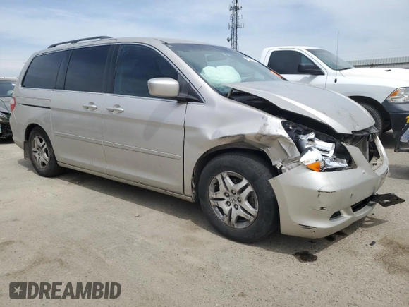 2006 Honda Odyssey EX with VIN 5FNRL38406B060183, listed as a Copart auction lot 53281125 with 204,128 mi miles and Salvage Title. Bid and sale history available at carsss.com. Image 4.