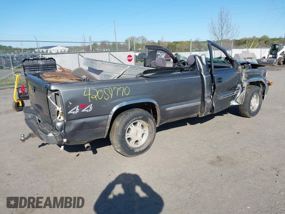 1999 GMC Sierra 1500 SLE with VIN 1GTEK14T1XE547270, listed as a IAAI auction lot 42059770 with 307,097 mi miles and . Bid and sale history available at DreamBid. Image 4.