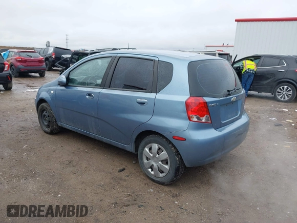 2006 Chevrolet Aveo LS with VIN KL1TD66616B563708, listed as a IAAI auction lot 41543322 with 120,824 mi miles and . Bid and sale history available at DreamBid. Image 3.