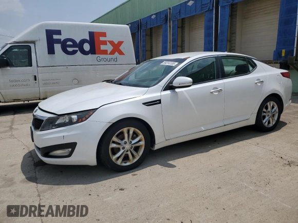 2013 Kia Optima EX z VIN 5XXGN4A78DG168380, wystawiony jako Copart lot #59314155 z przebiegiem Nie podano mil oraz Czysty tytuł • Clean title. Historia ofert i sprzedaży dostępna na DreamBid. Obrazek 1.