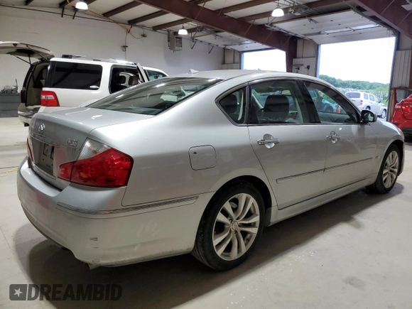 2008 Infiniti M with VIN JNKAY01E78M600315, listed as a Copart auction lot 57425045 with 180,600 mi miles and Salvage title. Bid and sale history available at DreamBid. Image 3.