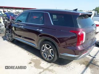 2023 Hyundai Palisade Limited with VIN KM8R5DGE0PU564263, listed as a IAAI auction lot 42034739 with 54,140 mi miles and . Bid and sale history available at DreamBid. Image 3.