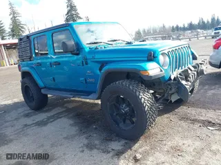 2020 Jeep Wrangler Unlimited North Edition with VIN 1C4HJXENXLW114506, listed as a IAAI auction lot 41539033 with 92,330 mi miles. Bid and sale history available at carsss.com. Image 1.