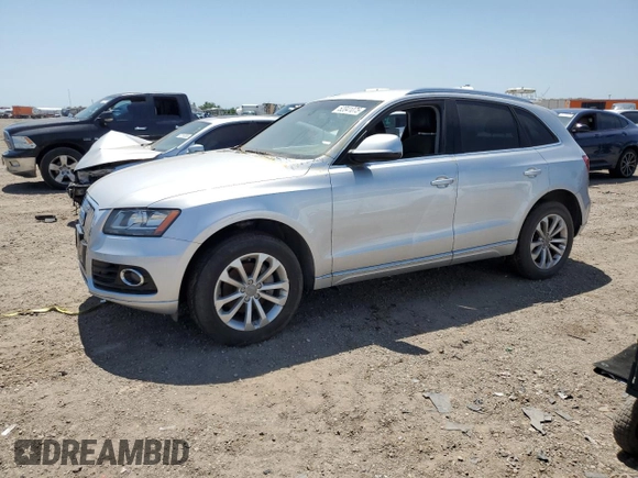2013 Audi Q5 Premium with VIN WA1CFAFPXDA016741, listed as a Copart auction lot 52041075 with 0 mi miles and Salvage Title. Bid and sale history available at carsss.com. Image 1.