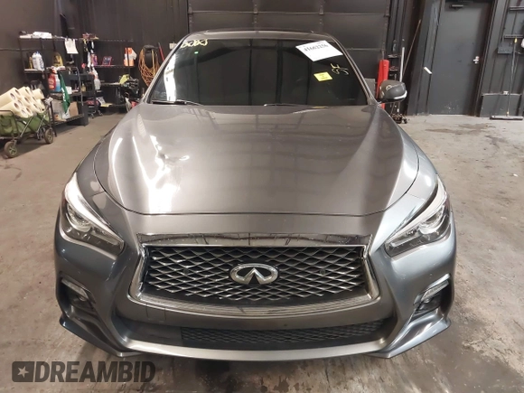 2018 Infiniti Q50 RED SPORT 400 with VIN JN1FV7AR9JM480988, listed as a IAAI auction lot 41662256 with 82,392 mi miles. Bid and sale history available at carsss.com. Image 6.