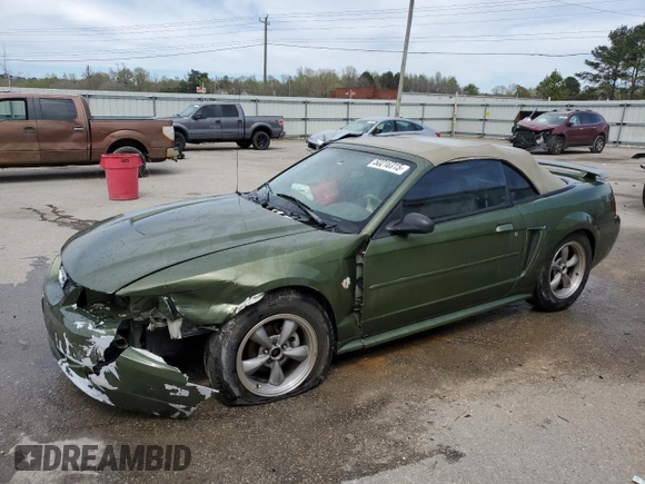 2004 Ford Mustang Deluxe with VIN 1FAFP44694F133635, listed as a Copart auction lot 50216915 with 0 mi miles and Salvage Title. Bid and sale history available at carsss.com. Image 1.