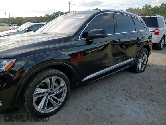 2021 Audi Q7 Premium Plus with VIN WA1LJAF73MD018781, listed as a Copart auction lot 54313365 with 113,209 mi miles and Salvage title. Bid and sale history available at DreamBid. Image 14.