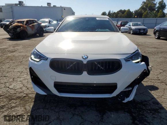 2022 BMW 2 Series 230i with VIN 3MW23CM07N8C54794, listed as a Copart auction lot 74959954 with 57,953 mi miles and Salvage Title. Bid and sale history available at carsss.com. Image 5.
