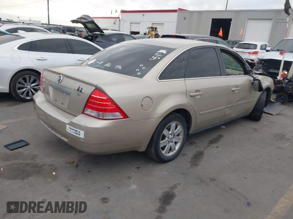 2005 Mercury Montego Luxury z VIN 1MEFM40185G611793, wystawiony jako IAAI lot #41125667 z przebiegiem Nie podano mil oraz . Historia ofert i sprzedaży dostępna na DreamBid. Obrazek 4.
