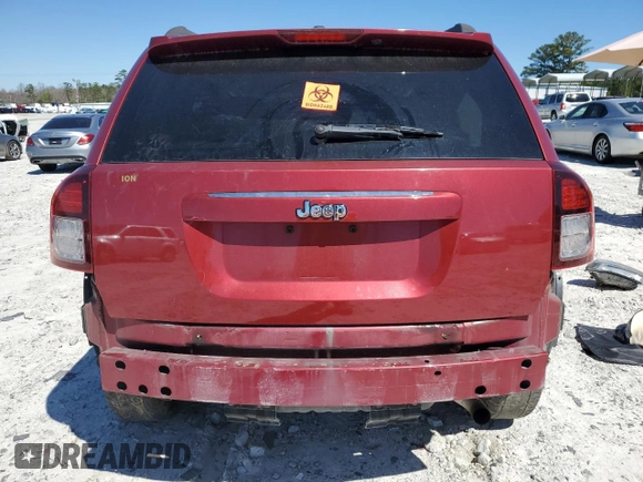 2015 Jeep Compass Sport with VIN 1C4NJCBB9FD246582, listed as a Copart auction lot 48387475 with 134,006 mi miles and Salvage Title. Bid and sale history available at carsss.com. Image 6.