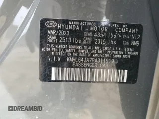 2023 Hyundai Sonata SEL z VIN KMHL64JA7PA311919, wystawiony jako Copart lot #44616075 z przebiegiem 23 222 mil mil oraz Szkody całkowita. Historia ofert i sprzedaży dostępna na DreamBid. Obrazek 13.