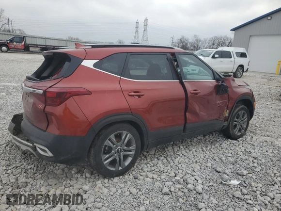 2021 Kia Seltos S with VIN KNDEU2AA4M7212605, listed as a Copart auction lot 44979405 with 62,093 mi miles and Salvage Title. Bid and sale history available at DreamBid. Image 3.