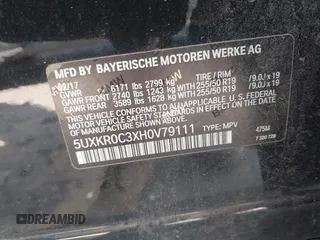 2017 BMW X5 xDrive35i z VIN 5UXKR0C3XH0V79111, wystawiony jako IAAI lot #42000568 z przebiegiem 114 733 mil mil oraz . Historia ofert i sprzedaży dostępna na DreamBid. Obrazek 9.
