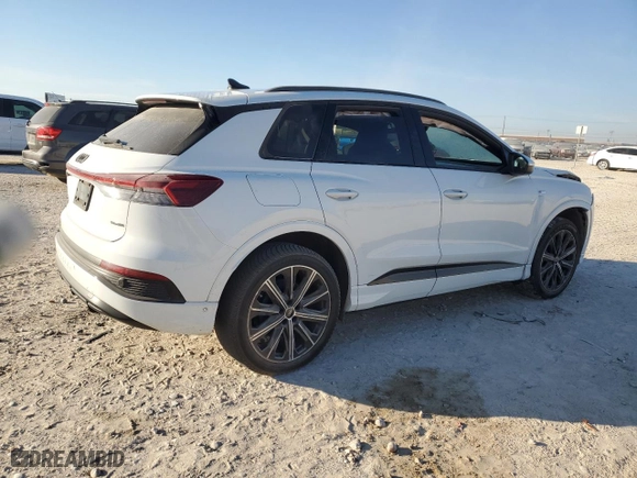 2022 Audi Q4 e-tron Prestige with VIN WA1M2BFZ2NP054938, listed as a Copart auction lot 82666764 with 0 mi miles and Salvage Title. Bid and sale history available at carsss.com. Image 3.